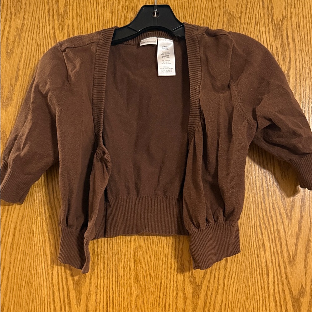 No Boundaries Brown Junior’s Cardigan